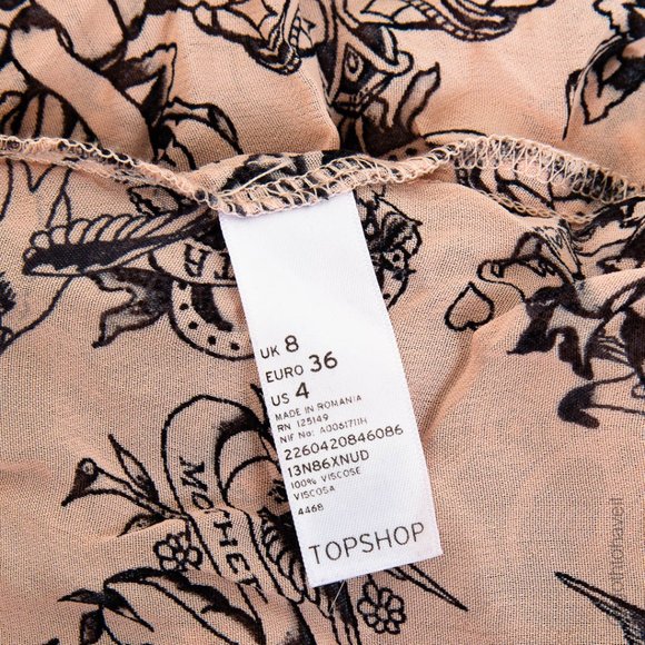 Topshop Tattoo Print Blouse - Picture 5 of 5